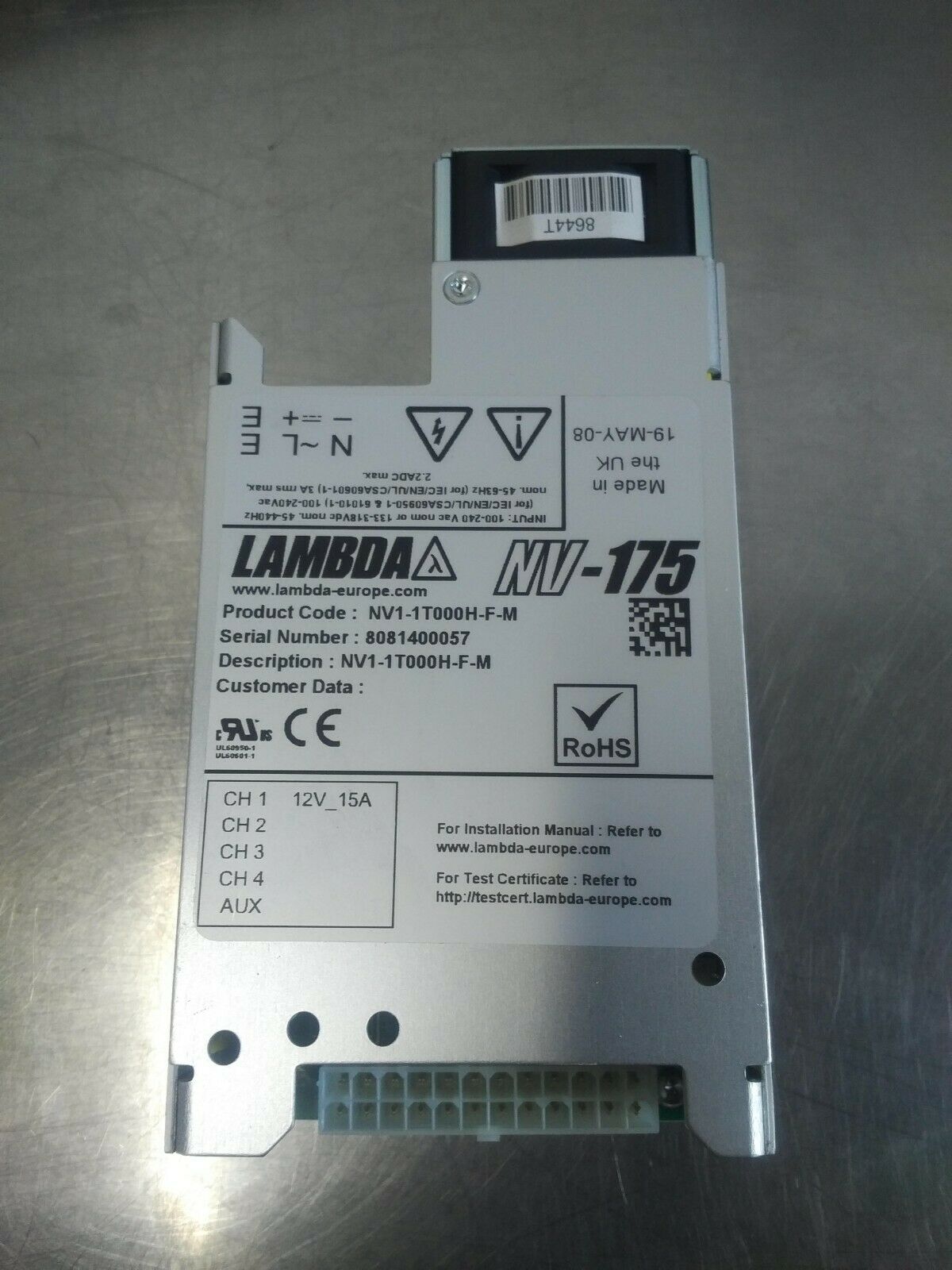 Lambda NV Power NV-175 NV1-1T000H-F-M 