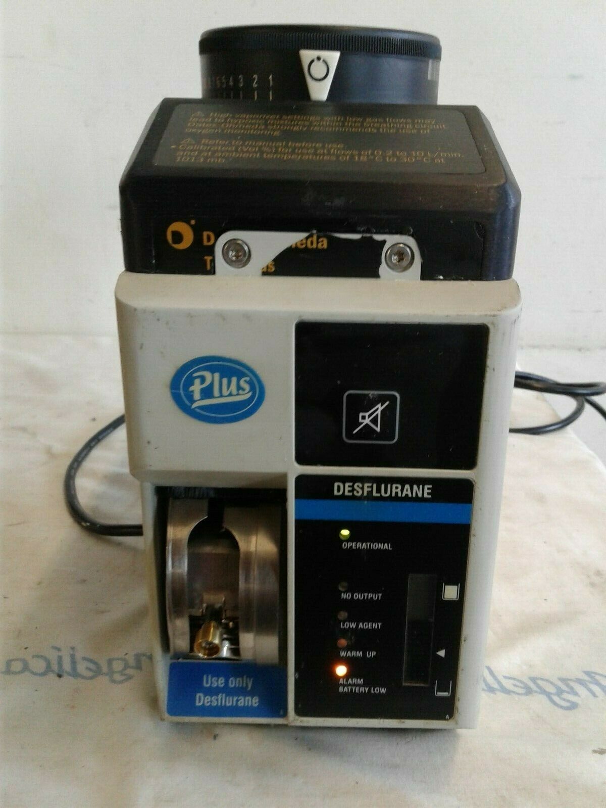 Vaporisateur Datex-Ohmeda Tec 6 Plus Pour Desflurane - Occasion - Testé électriquement Seulement